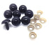 AussieSuperStore Art & Craft Essentials Black Crystal Eyes 18mm (in 7 colours) Crystal Eyes 18mm (in 7 colours) | Doll Making Accessories E9CR18BK